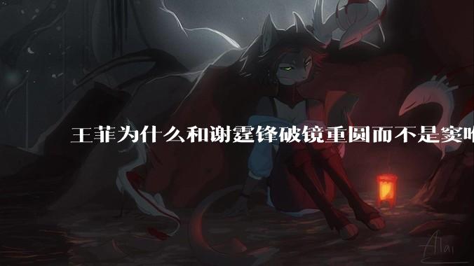 王菲为什么和谢霆锋破镜重圆而不是窦唯？
