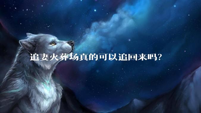 追妻火葬场真的可以追回来吗？